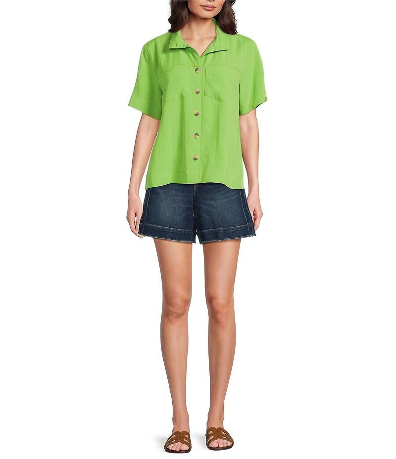 NYDJ Berkyn Relaxed Denim High Rise Bermuda Shorts