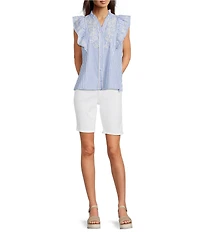 NYDJ Berkyn Stretch Denim Lift Tuck® Technology High Rise Bermuda Shorts