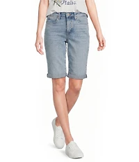 NYDJ Briella Mid-Rise Denim Rolled Cuff Shorts