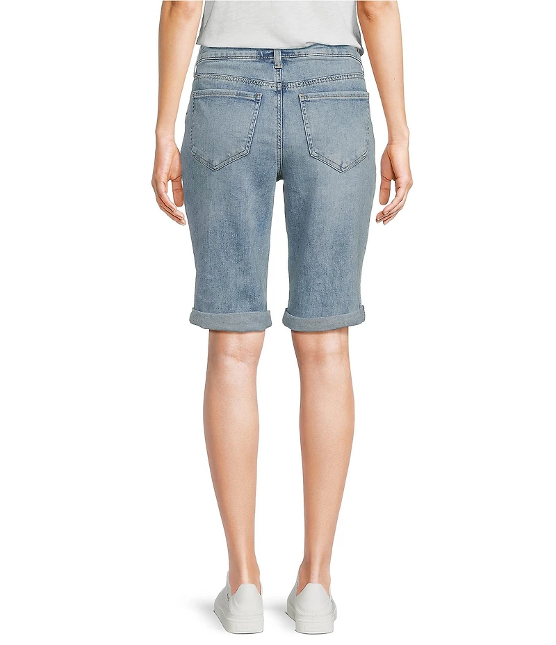 NYDJ Briella Mid-Rise Denim Rolled Cuff Shorts