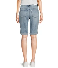 NYDJ Briella Mid-Rise Denim Rolled Cuff Shorts