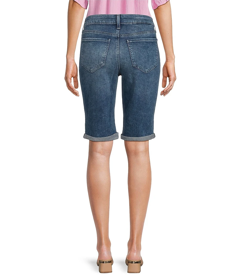 NYDJ Briella Mid-Rise Denim Rolled Cuff Shorts