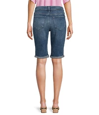 NYDJ Briella Mid-Rise Denim Rolled Cuff Shorts