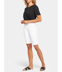 NYDJ Briella Rolled-Cuff Mid Rise Stretch Denim Bermuda Shorts