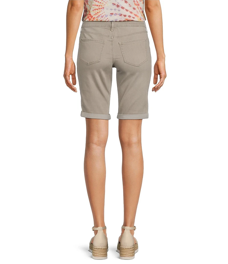 NYDJ Briella Stretch Denim Mid Rise Lift Tuck® Roll Cuff Shorts