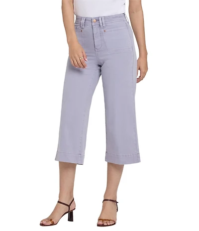 NYDJ Brigitte Stretch Denim Lift Tuck® Technology Capri Wide Leg Jeans