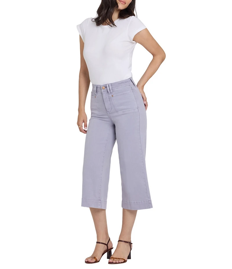 NYDJ Brigitte Stretch Denim Lift Tuck® Technology Capri Wide Leg Jeans