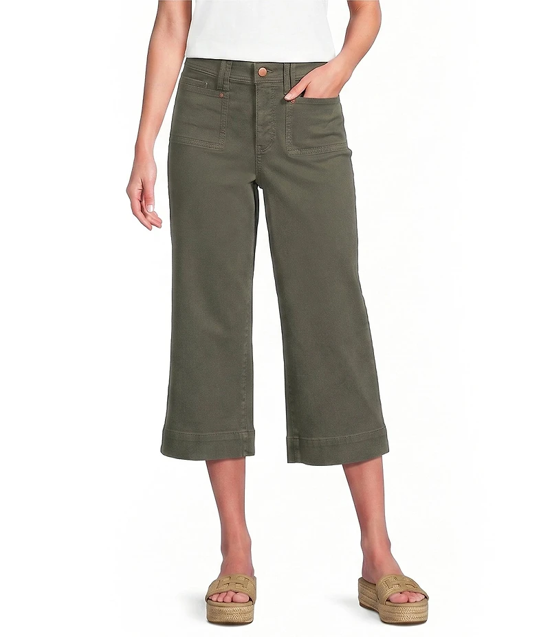 NYDJ Brigitte Stretch Denim Lift Tuck® Technology Capri Wide Leg Jeans