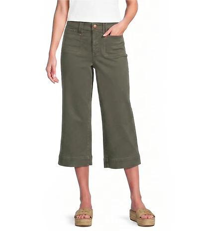 NYDJ Brigitte Stretch Denim Lift Tuck® Technology Capri Wide Leg Jeans