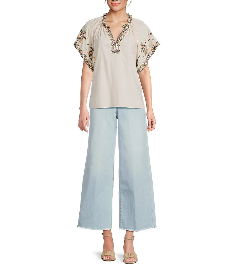 NYDJ Brodi Stretch Denim Wide Leg Ankle Jeans