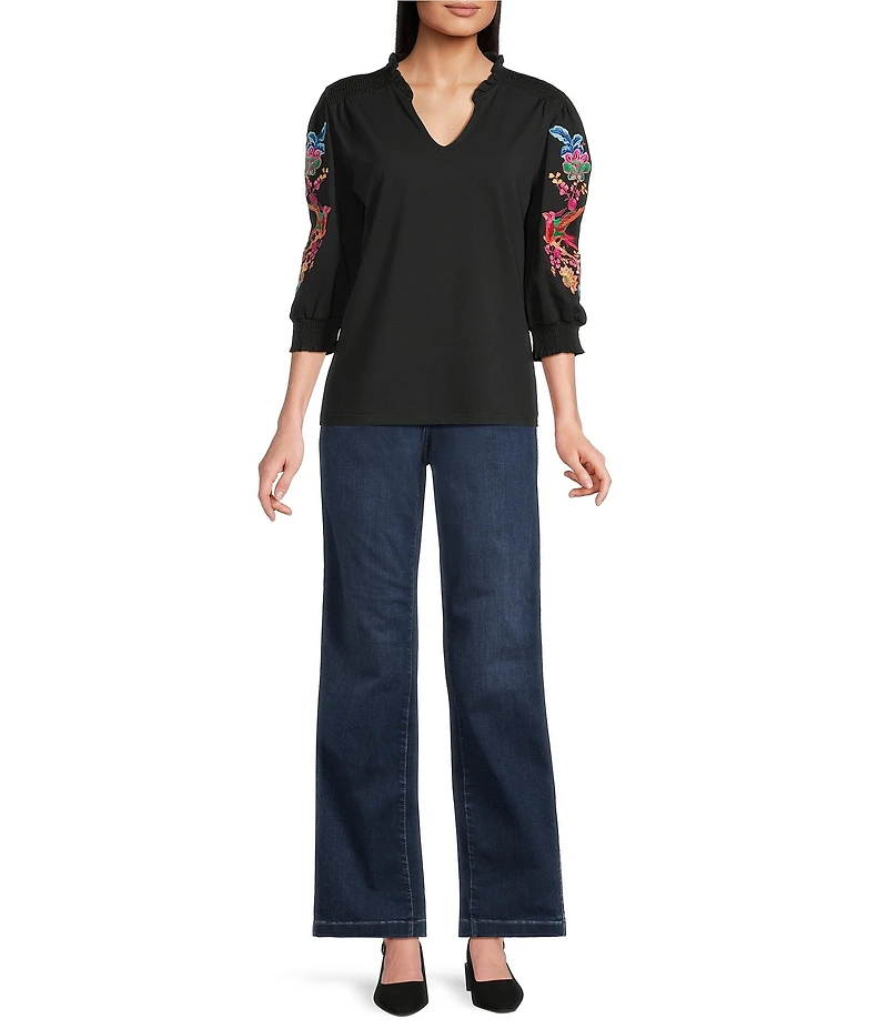 NYDJ Brooke High Rise Loose Straight Leg Jeans