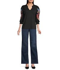 NYDJ Brooke High Rise Loose Straight Leg Jeans