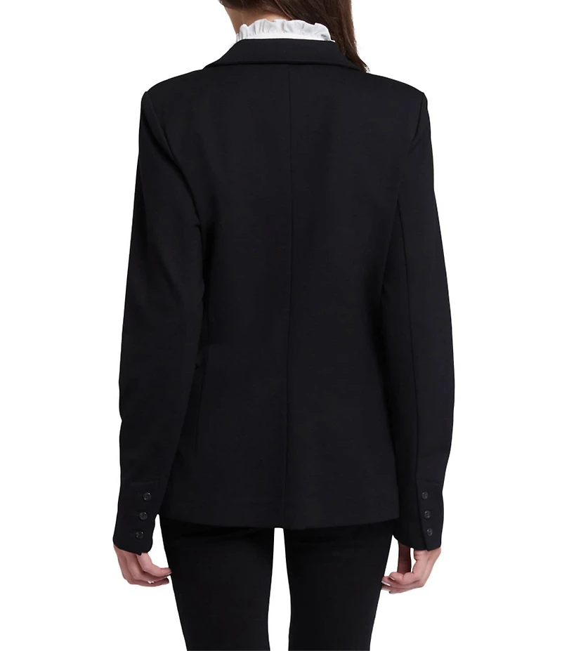 NYDJ Classic Ponte Knit Lapel Collar Long Sleeve Blazer