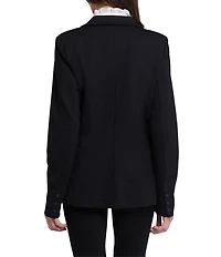 NYDJ Classic Ponte Knit Lapel Collar Long Sleeve Blazer