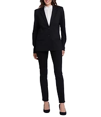 NYDJ Classic Ponte Knit Lapel Collar Long Sleeve Blazer
