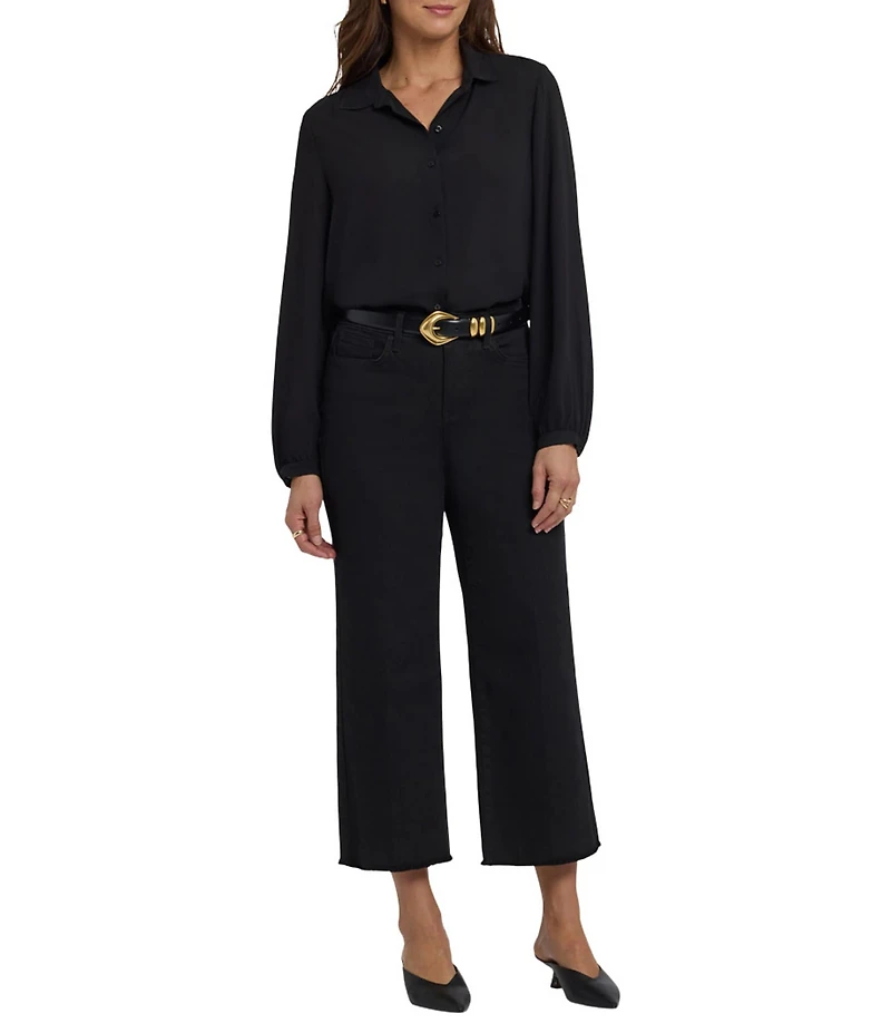 NYDJ Coco Stretch Denim Relaxed Wide Leg Cropped Jeans