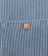 NYDJ Denim Stripe Crew Neck Sleeveless A-Line Utility Dress