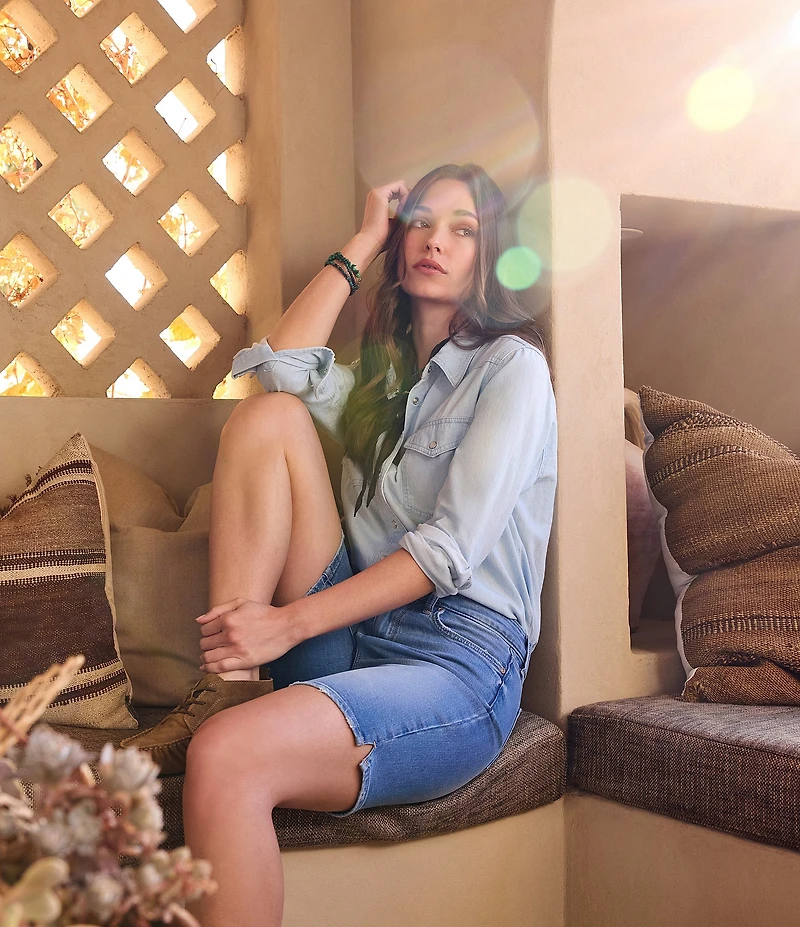 NYDJ Ella Stretch Denim Lift Tuck® Technology High Rise Bermuda Shorts