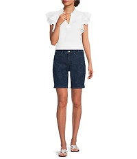 NYDJ Ella Stretch Denim Lift Tuck® Technology High Rise Bermuda Shorts