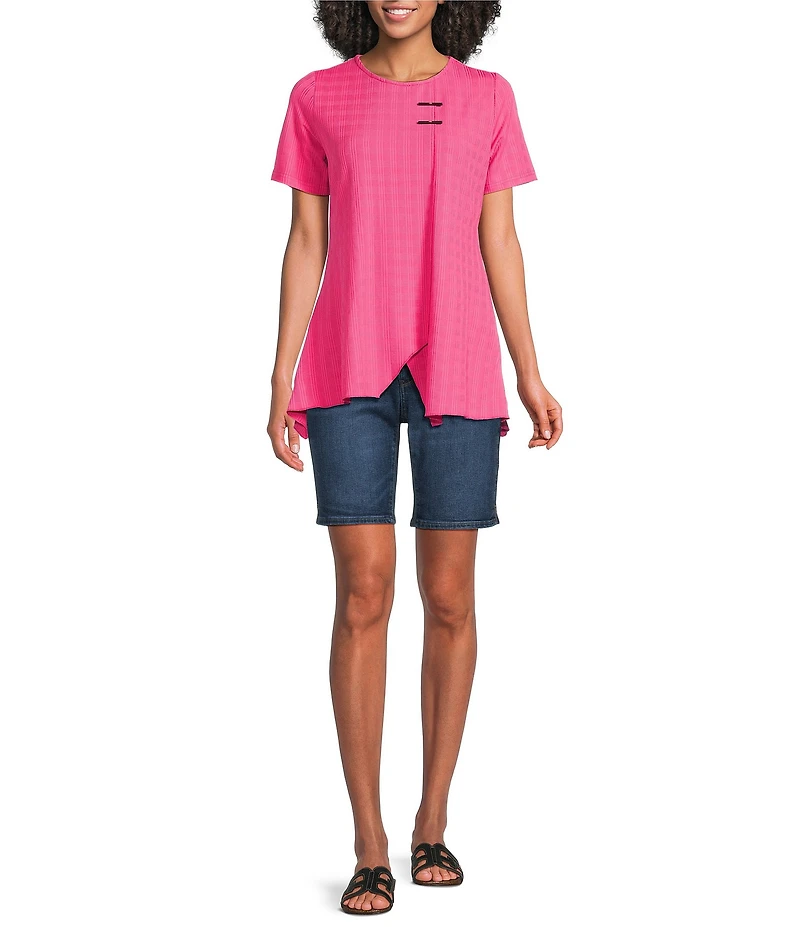 NYDJ Ella Stretch Denim Lift Tuck® Technology High Rise Bermuda Shorts