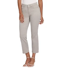NYDJ Ellison Stripe Denim High Rise Straight Leg Ankle Length Jeans