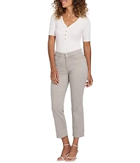NYDJ Ellison Stripe Denim High Rise Straight Leg Ankle Length Jeans