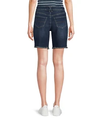 NYDJ Erin Denim Mid Rise Relaxed Fit Frayed Hem Shorts