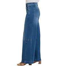 NYDJ Gracie Stretch Denim Lift Tuck® Technology High Rise Wide Leg Full Length Jeans