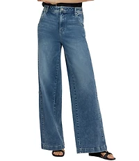 NYDJ Gracie Stretch Denim Lift Tuck® Technology High Rise Wide Leg Full Length Jeans