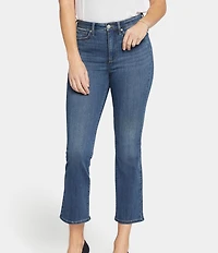 NYDJ High Rise Slim Cropped Flared Stretch Denim Jeans