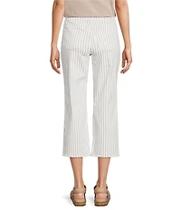 NYDJ High Rise Straight Leg Relaxed Fit Cropped Stretch Denim Jeans