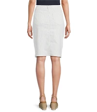 NYDJ Hollywood High Waist 4-Pocket Style Stripe A-Line Skirt