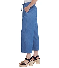 NYDJ Jayne Wide Leg Pull-On Denim Pants