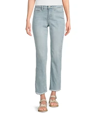 NYDJ Lift Tuck® Technology Stretch Denim Slim Fit Frayed Hem Straight Leg Ankle Jeans