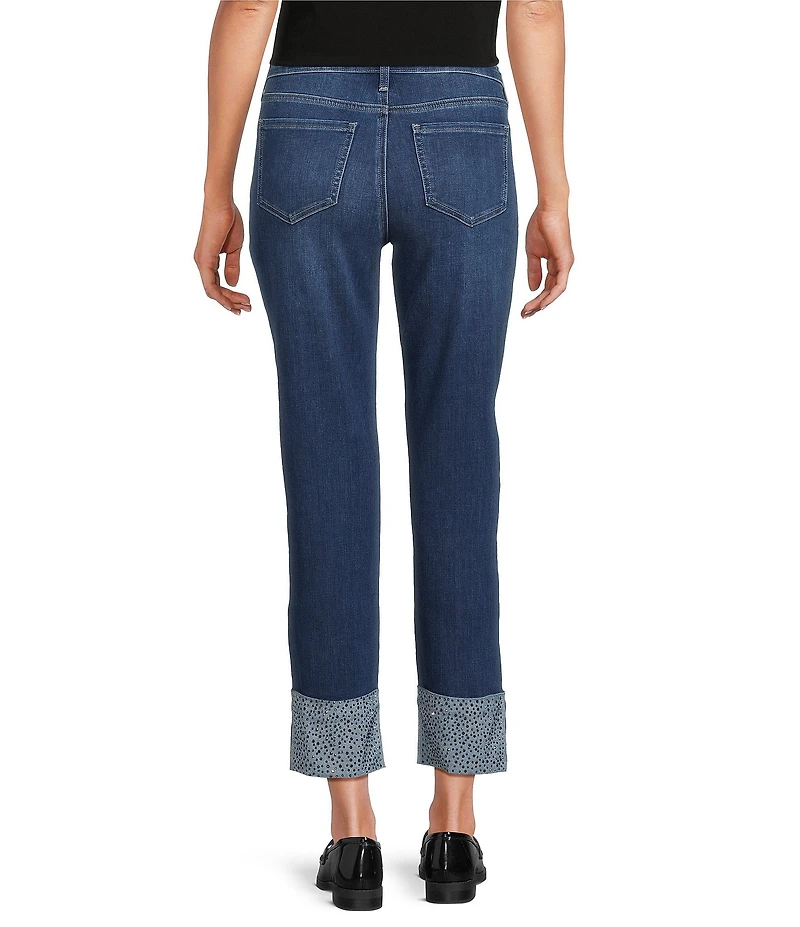 NYDJ Lift Tuck® Technology Rhinestone Embellished Cuff Slim Ankle Jeans