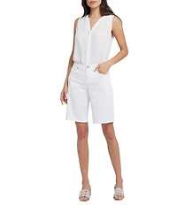NYDJ Lilly Stretch Denim Mid Rise Bermuda Shorts