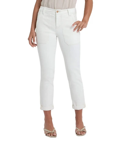 NYDJ Margo Lift Tuck® Technology Stretch Denim High Rise Utility Pocket Straight Leg Girlfriend Jeans