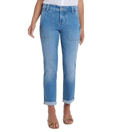NYDJ Margo Stretch Denim Ankle Length Girlfriend Jeans