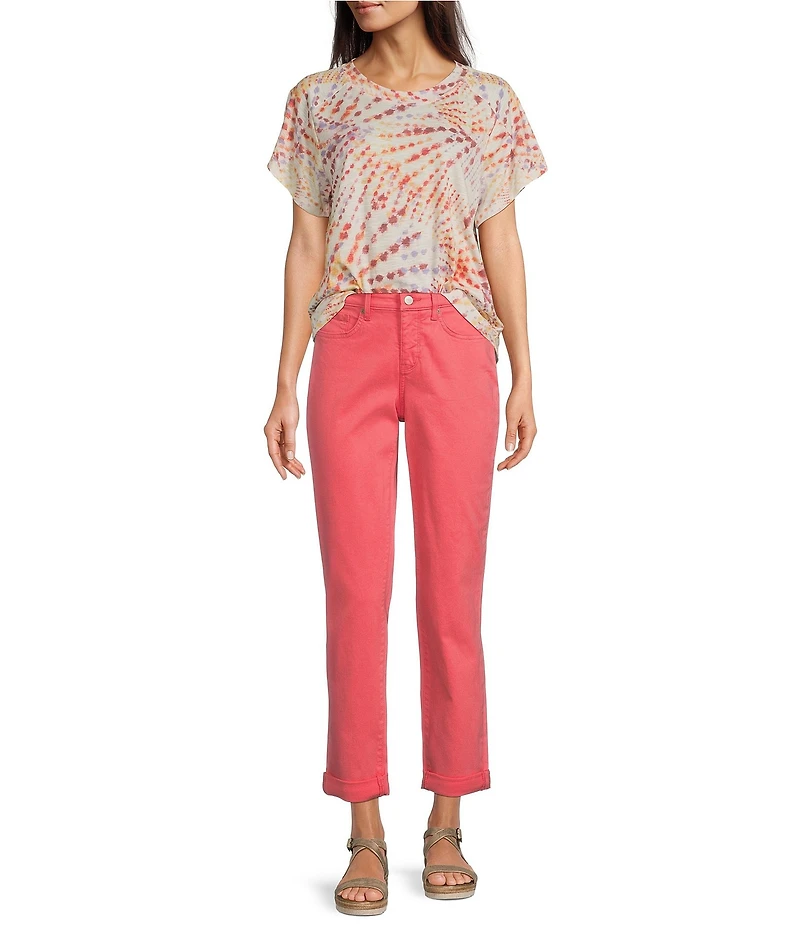 NYDJ Margot High Rise Slim Straight Girlfriend Jeans