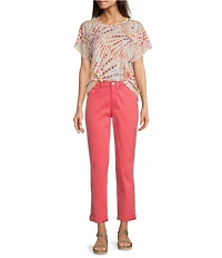 NYDJ Margot High Rise Slim Straight Girlfriend Jeans