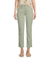 NYDJ Margot High Rise Slim Straight Girlfriend Jeans