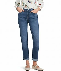 NYDJ Margot Stretch Denim Lift Tuck® Technology Girlfriend Rolled Cuff Cropped Jeans