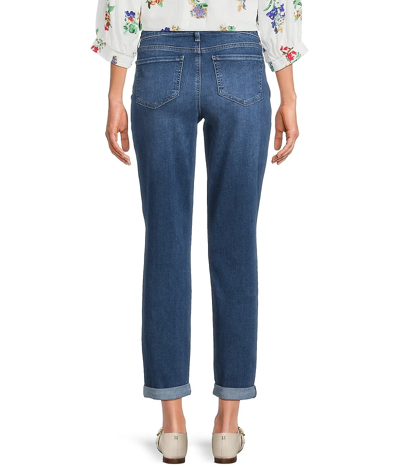 NYDJ Margot Stretch Denim Lift Tuck® Technology Girlfriend Rolled Cuff Cropped Jeans
