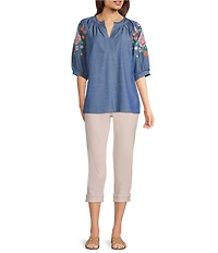 NYDJ Marilyn Cuffed Cool Embrace® Cropped Denim Jeans