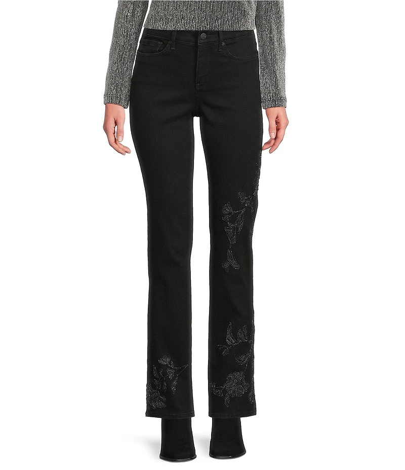 NYDJ Marilyn Lift Tuck® Technology Straight Leg Front Embroidery Jeans