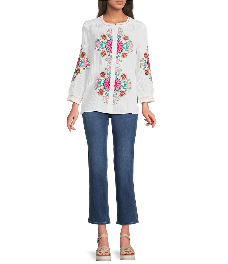 NYDJ Marilyn Mid Rise Straight Ankle Jeans