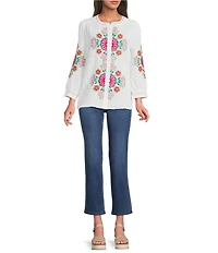 NYDJ Marilyn Mid Rise Straight Ankle Jeans