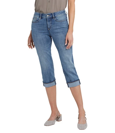 NYDJ Marilyn Cool Embrace® Stretch Denim Slim Straight Mid Rise Capri Stretch Jeans