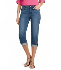 NYDJ Marilyn Cool Embrace® Stretch Denim Slim Straight Mid Rise Capri Stretch Jeans