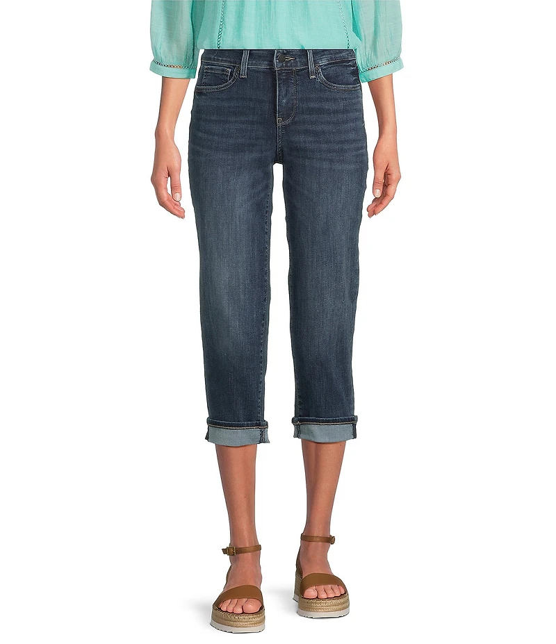 NYDJ Marilyn Cool Embrace® Stretch Denim Slim Straight Mid Rise Capri Stretch Jeans